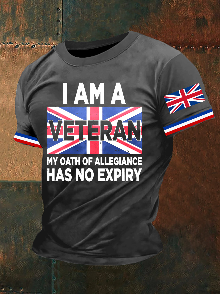 Men's Veteran Oath No Expiry T Shirt