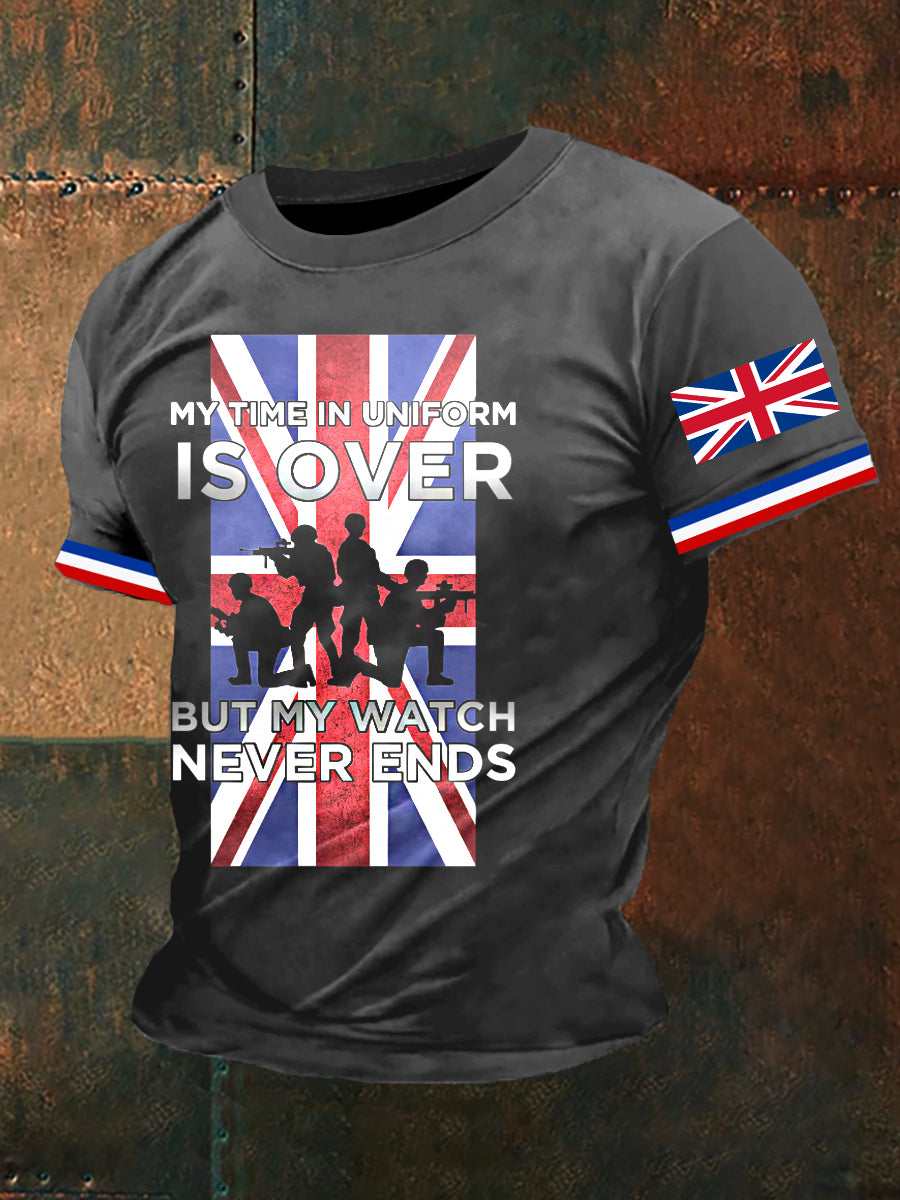 Men's Revolution Union Jack Grunge Polka Art T-Shirt