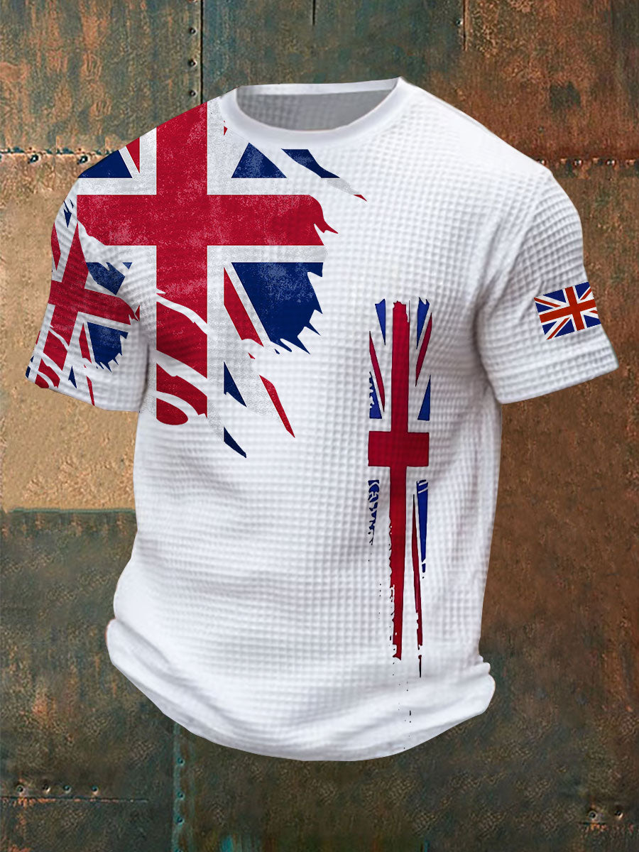 Men's Union Jack Waffle Print T-Shirt