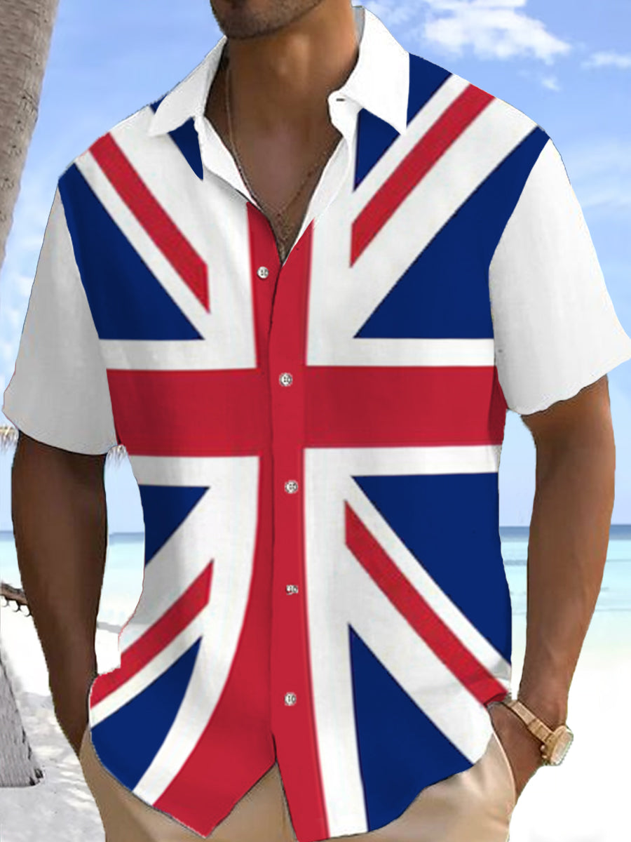 Men's UK Flag Print Casual Shirt