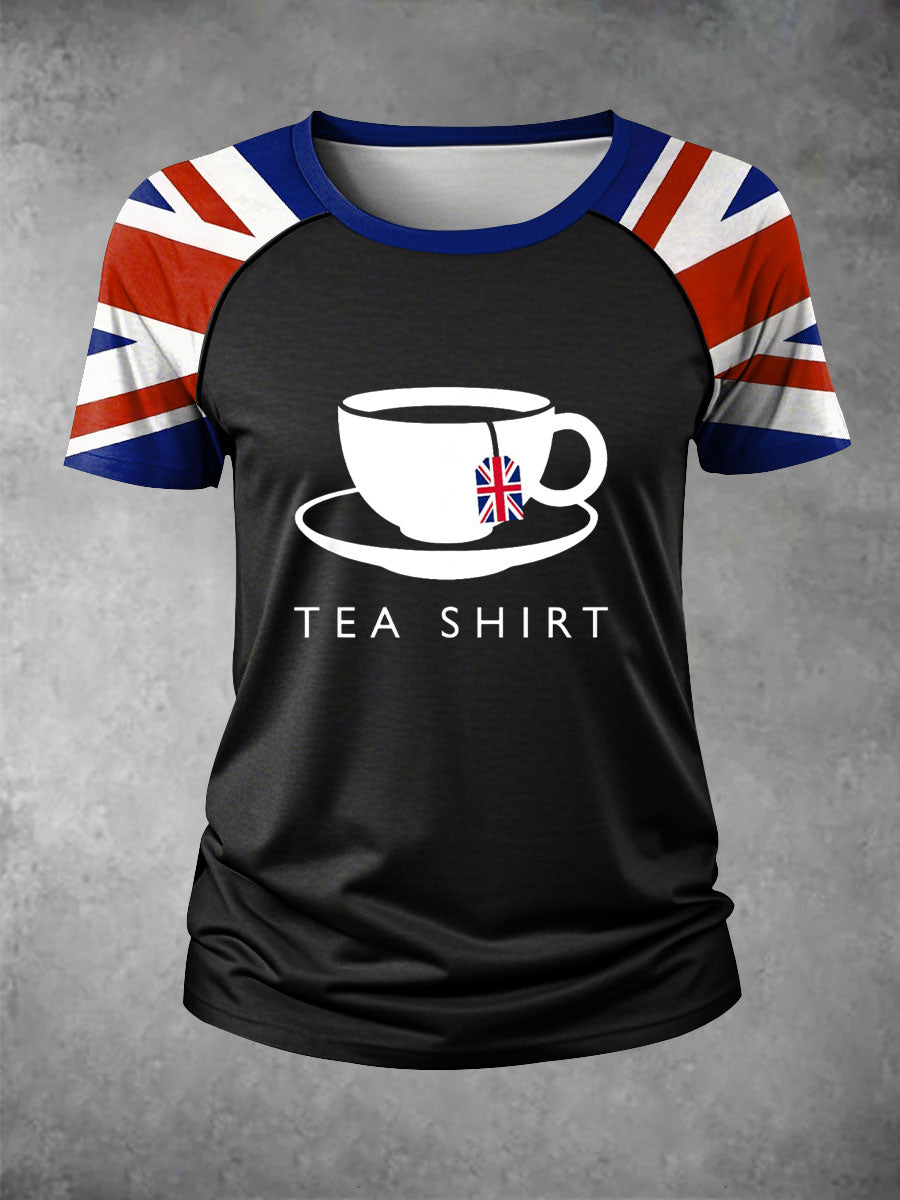 Women's English Tea Union Jack commemorative T-shirts