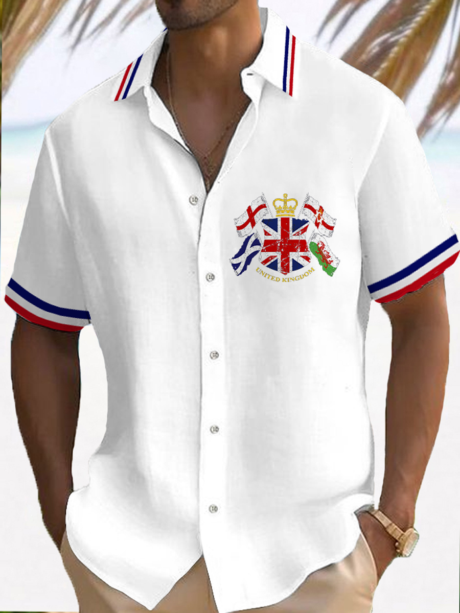 Men's Union Jack Print Casual Shirt