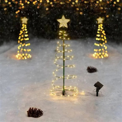 Solar Metal LED Christmas Tree Decoration String Lights