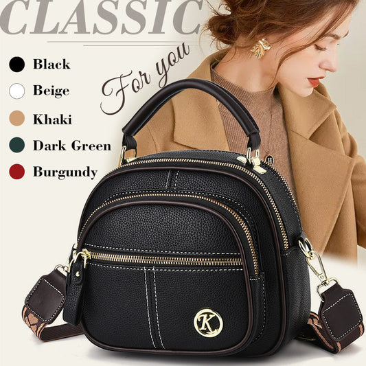 2024 Classic Multi-function Compartment Leather Crossbody Bag