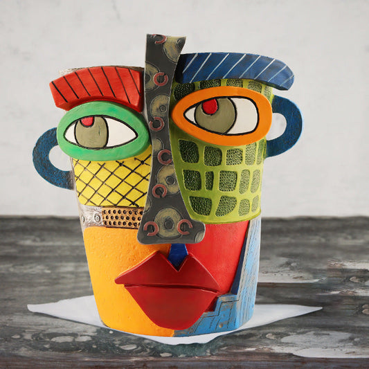 Unique Abstract Beauty Face Flower Pot