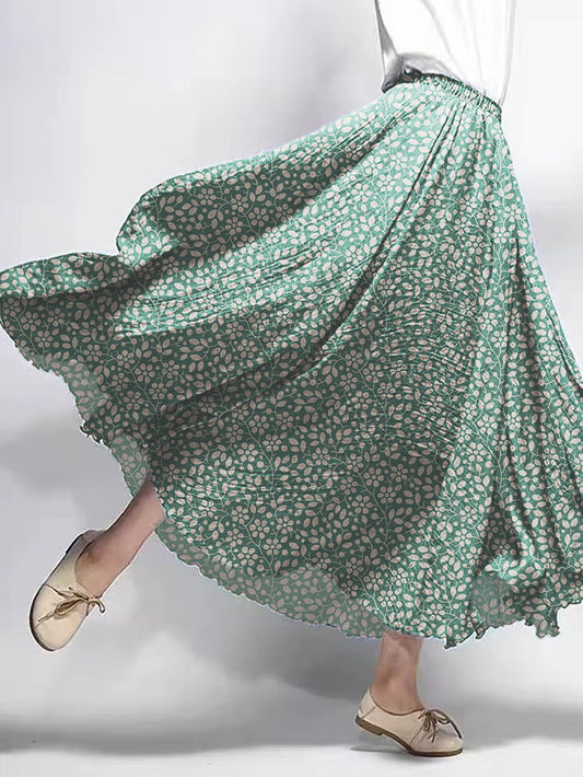 Women's Vintage Floral Printed Cotton Dresses