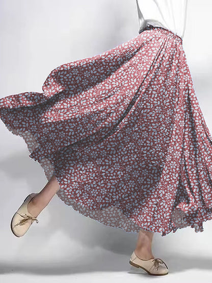 Women's Vintage Floral Printed Cotton Dresses