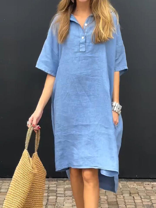 Women's Pocket Linen Dress