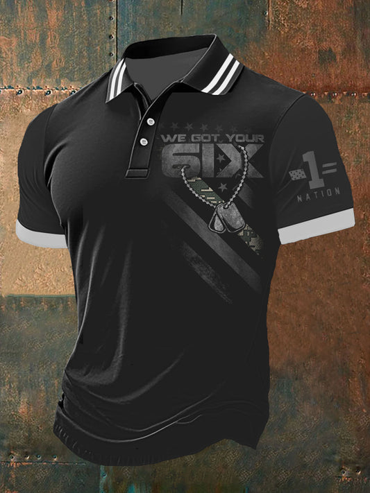 Men's  We Got Your Six Short Sleeve Polo Shirt
