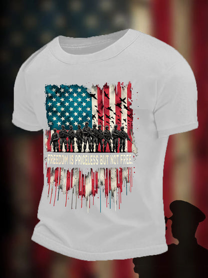 Men's Memorial Day Honor&Remember Printed T-shirt