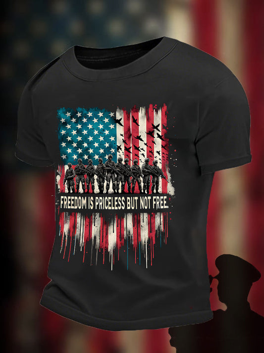 Men's Memorial Day Honor&Remember Printed T-shirt