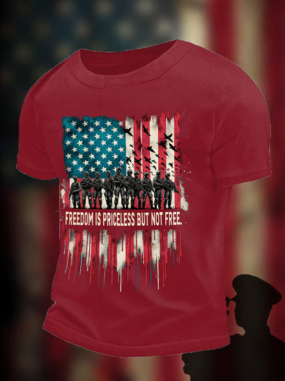 Men's Memorial Day Honor&Remember Printed T-shirt