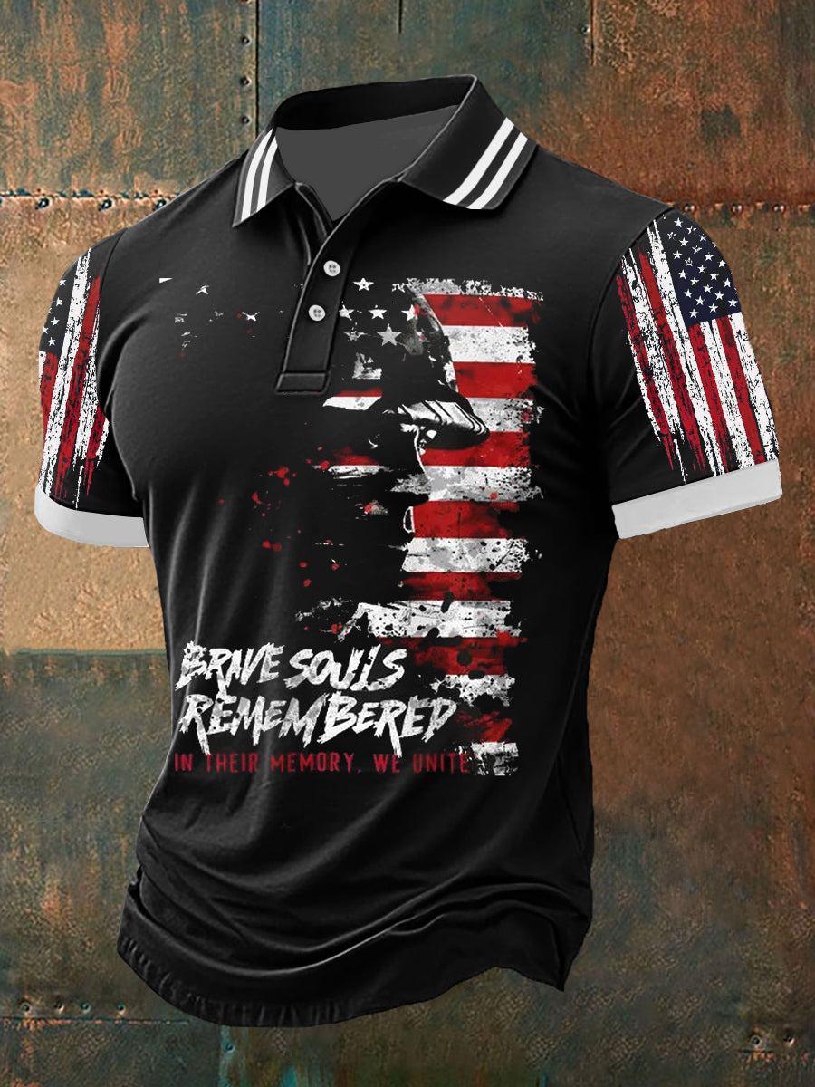 Men's Brave Souls Remembered Short Sleeve Polo Shirt