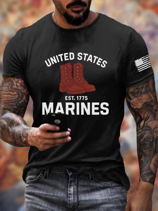Men's United States Marines Boots Est. 1775 T-shirt