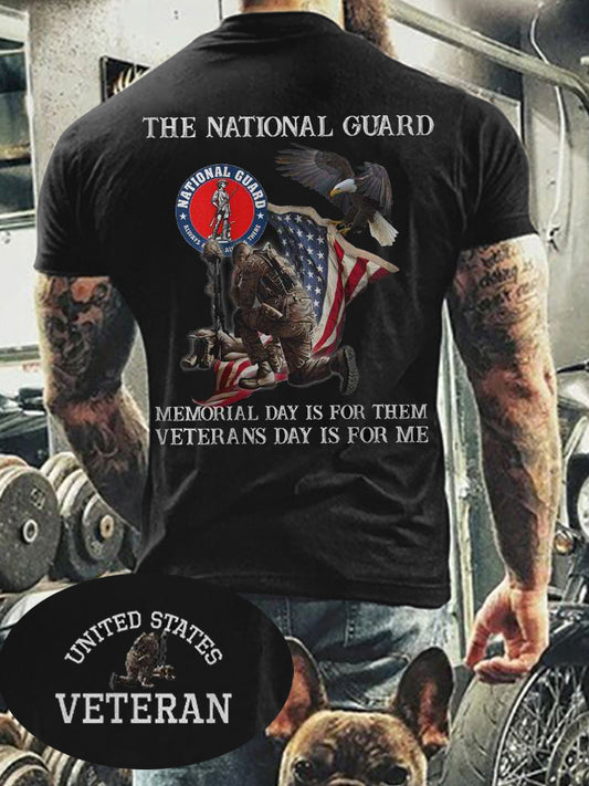 Men's Memorial Day Is For Them Veterans Day Is For Me Short Sleeves T-shirt