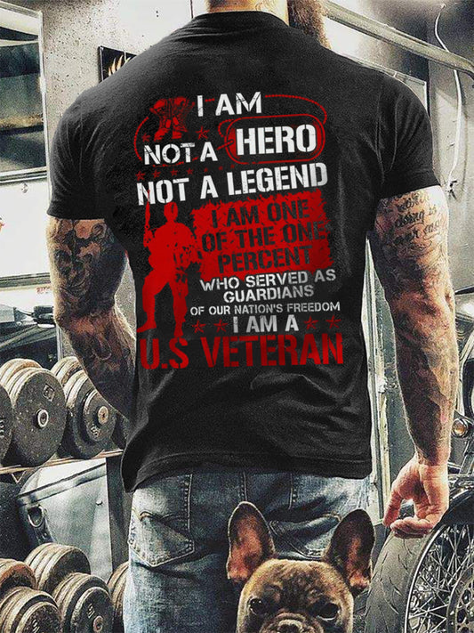 Men's U.S Veteran cotton short-sleeved T-shirt