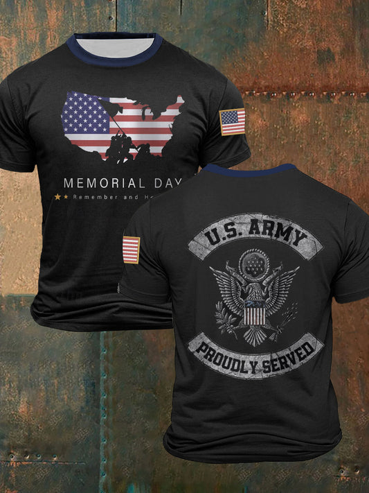 Men's Memorial Day Remember And Honor Short Sleeves T-shirt