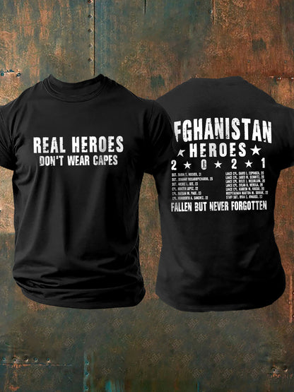 Men's Never Forget The Names Of 13 Fallen Soldiers Short Sleeve T-shirt