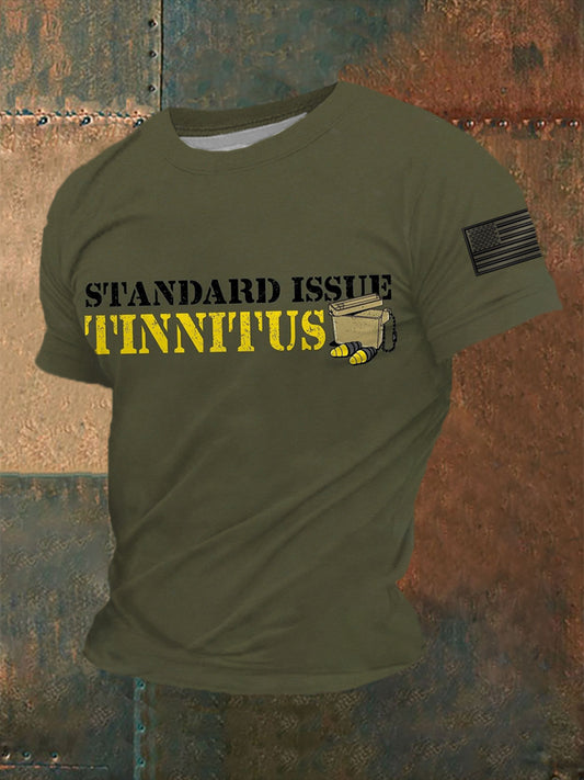 Men's Tinnitus Military Green short sleeves t-shirt