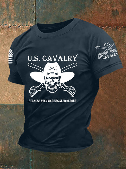 Men's U.S.Cavalry Short-sleeved T-shirt
