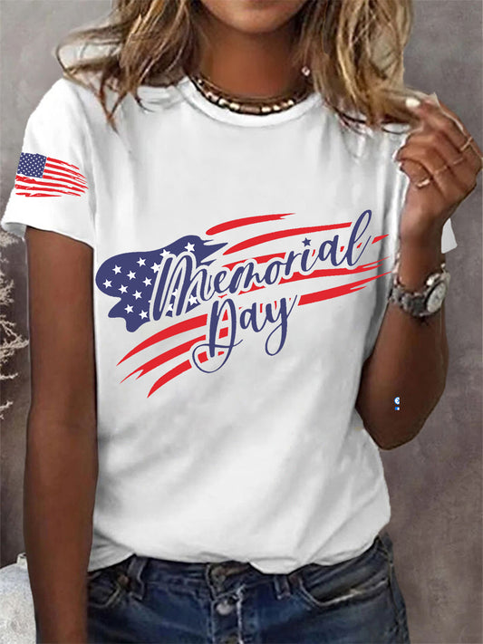 Women's Memorial Day American Flag Tee