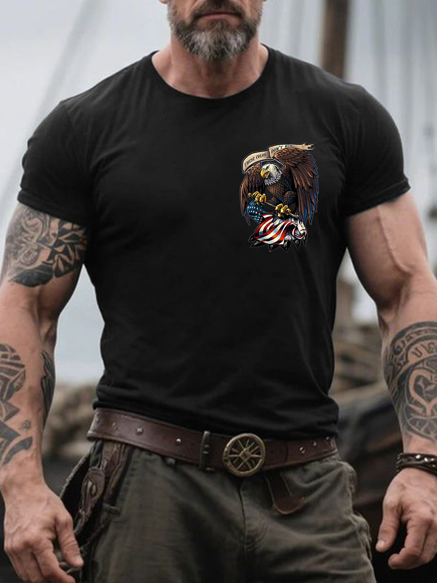 Men's Memorial Day Honoring Our Heroes Printed Short-sleeved T-shirt