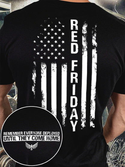 Men's RED Friday Remember Everyone Deployed cotton short-sleeved T-shirt