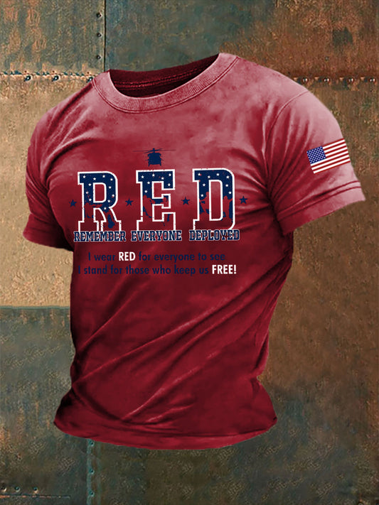 Men's RED Friday Remember Everyone Deployed short-sleeved T-shirt