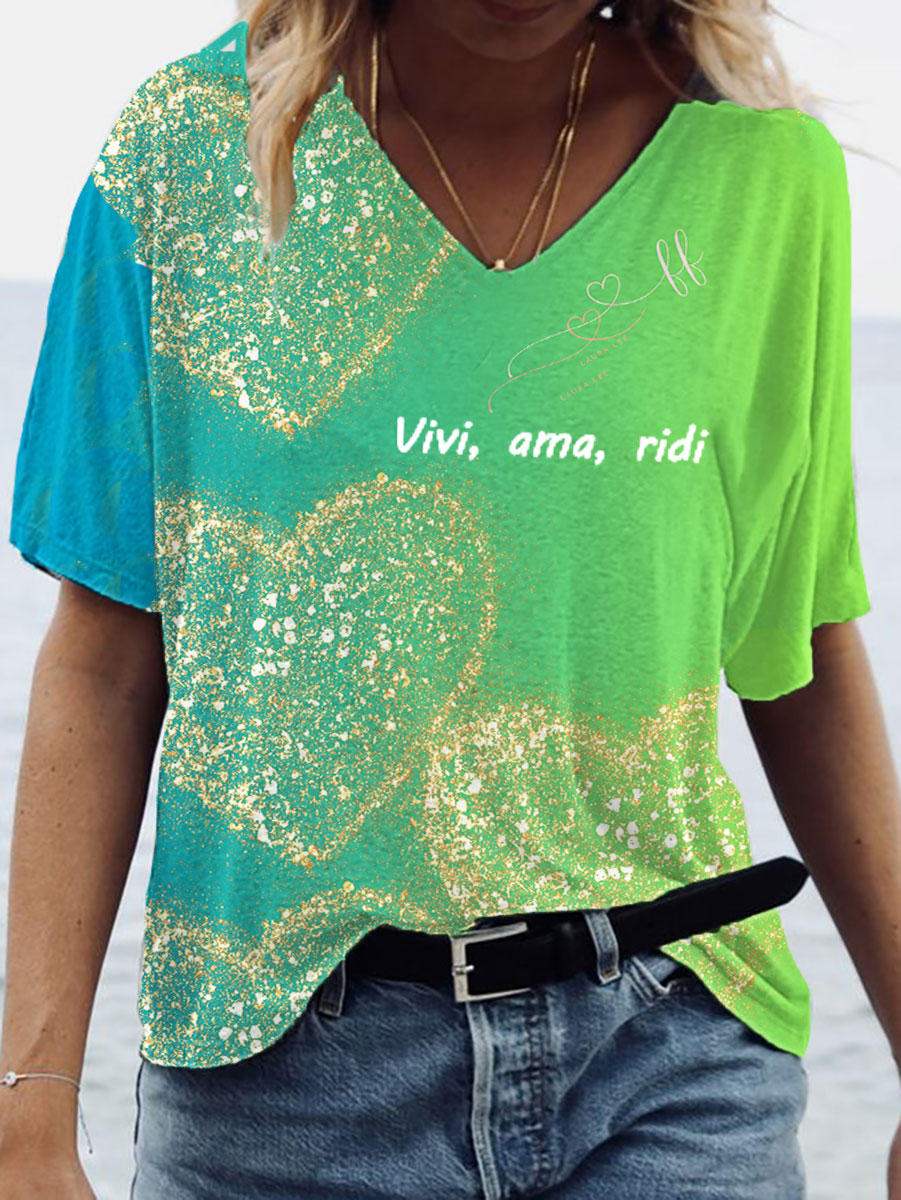 Women's Italian "Live, Love, Laugh" T-shirt