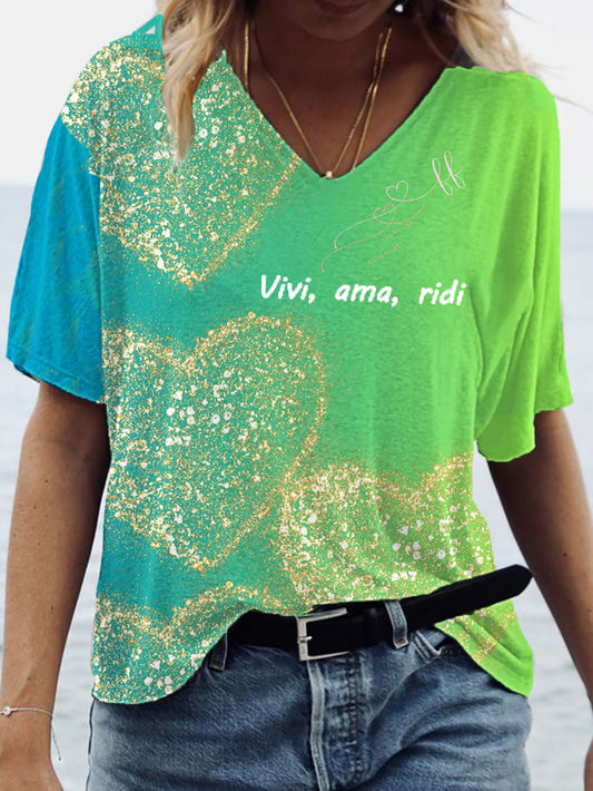 Women's Italian "Live, Love, Laugh" T-shirt
