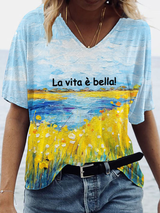 Women's Italian "Life is Beautiful!" T-Shirt