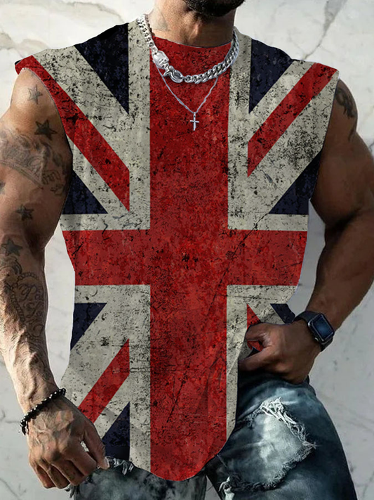 Men's Union Jack Printed Casual Vest