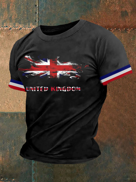 Men's Union Jack Printed Casual T-Shirt