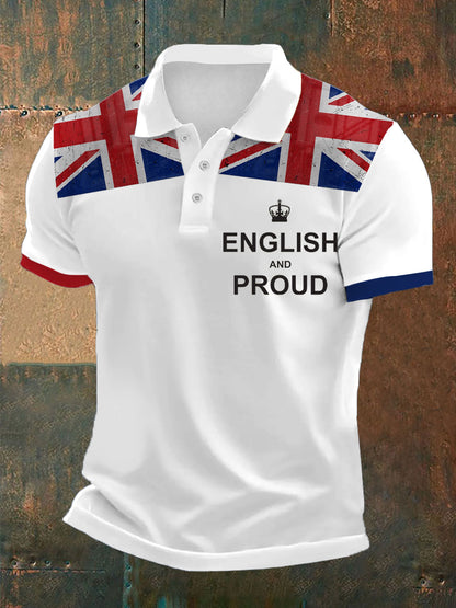 Men's English Proud Printed Polo Shirt