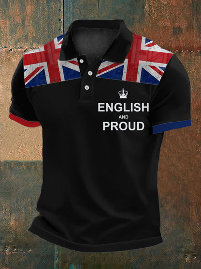 Men's English Proud Printed Polo Shirt