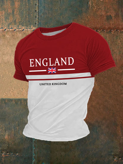 Men's Union Jack Print Casual T-Shirt