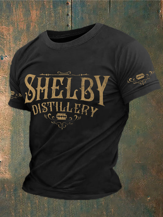 Men's English Culture Printed T-shirt