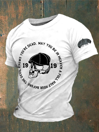 Men's English Culture Printed T-shirt