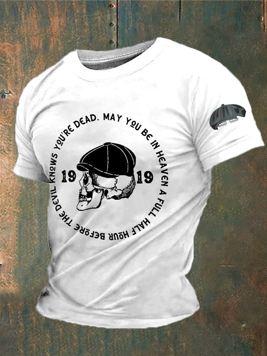 Men's English Culture Printed T-shirt