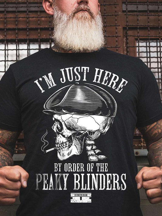 Men's English Culture Printed T-shirt