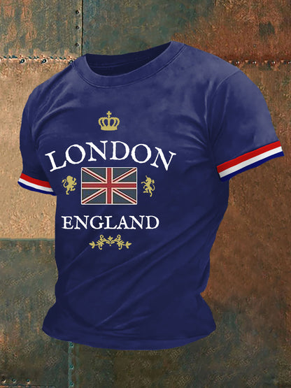 Men's London England Print Casual Tee