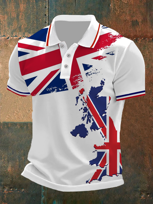 Men's Union Jack Casual Polo Shirt