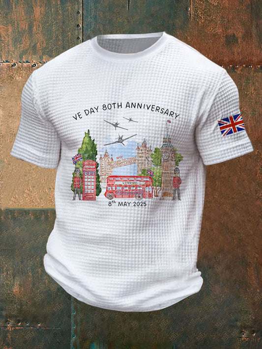 Men's VE Day 80th Waffle Print T-Shirt