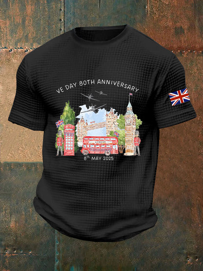 Men's VE Day 80th Waffle Print T-Shirt