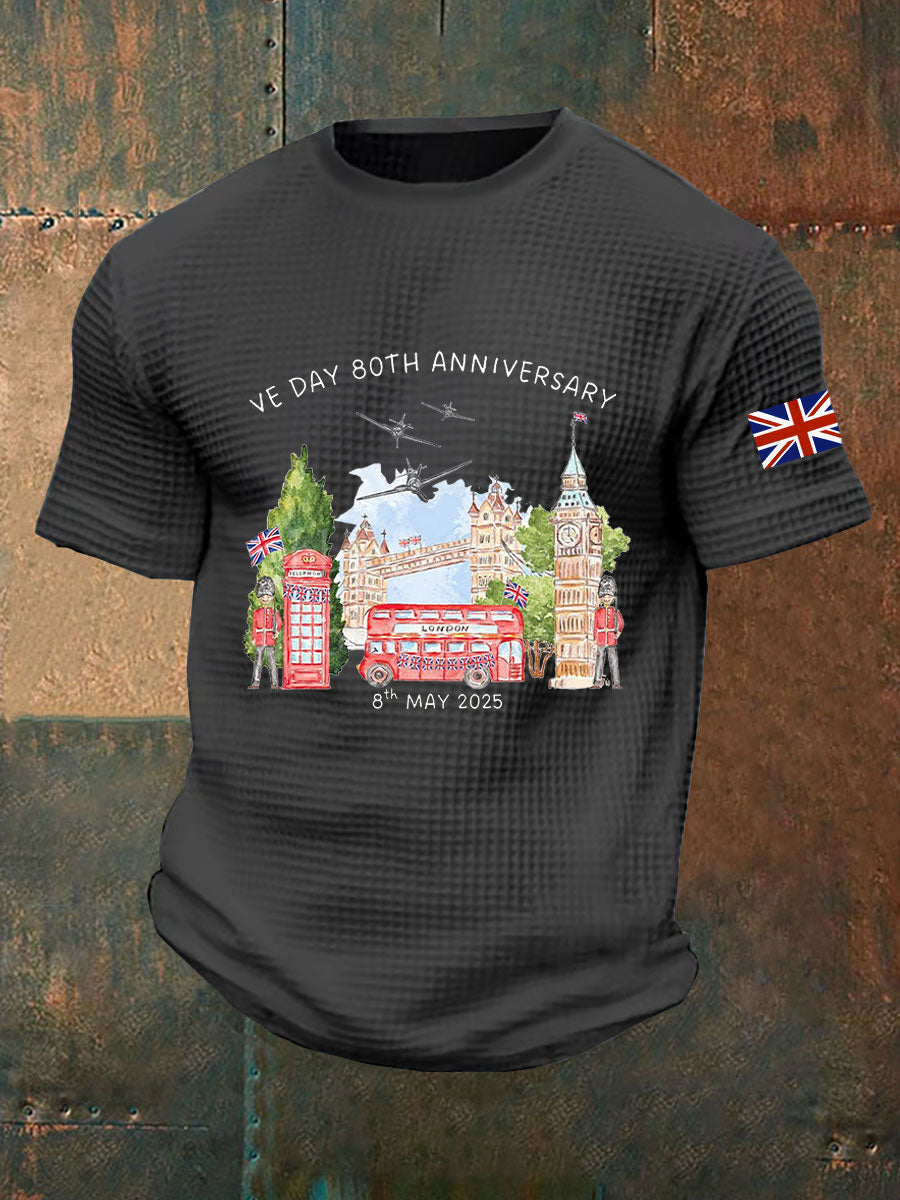 Men's VE Day 80th Waffle Print T-Shirt