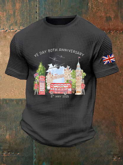 Men's VE Day 80th Waffle Print T-Shirt
